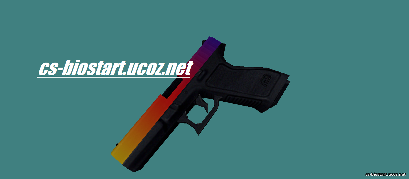 Модель глока "Glock fade" с окраской "градиент"